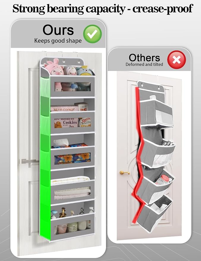 Over The Door Organizer, 5 Shelves Closet Door Hanging Organizer - Image 6