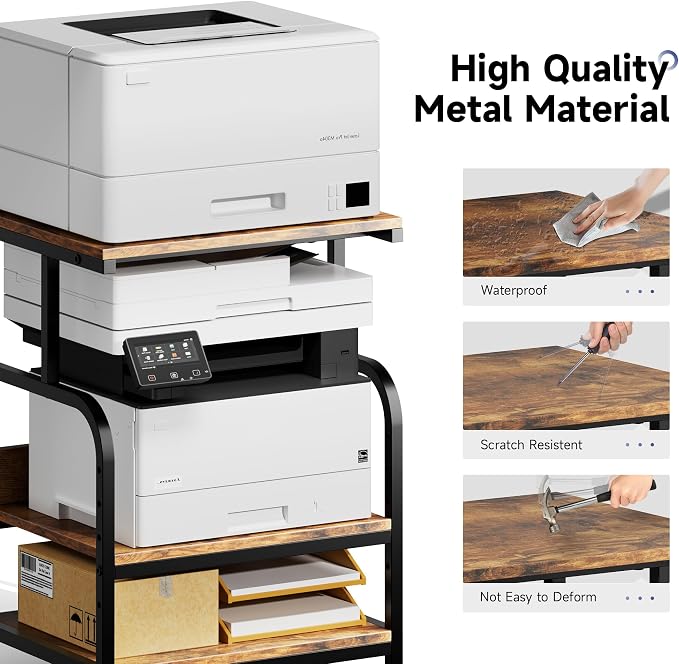Warmiehomy Printer Stand, 20×16×28'' Printer Table - Image 7