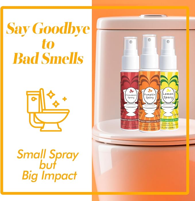 Toilet Spray for Poop 3 Pack, Travel Size Variety, Bathroom Odor Eliminator - Image 3
