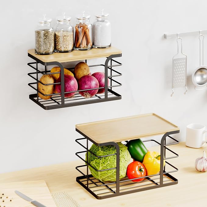 2 Pack Stackable Storage for Kitchen Laundry Pantry Organizers, Trash Bag Holder - Image 4