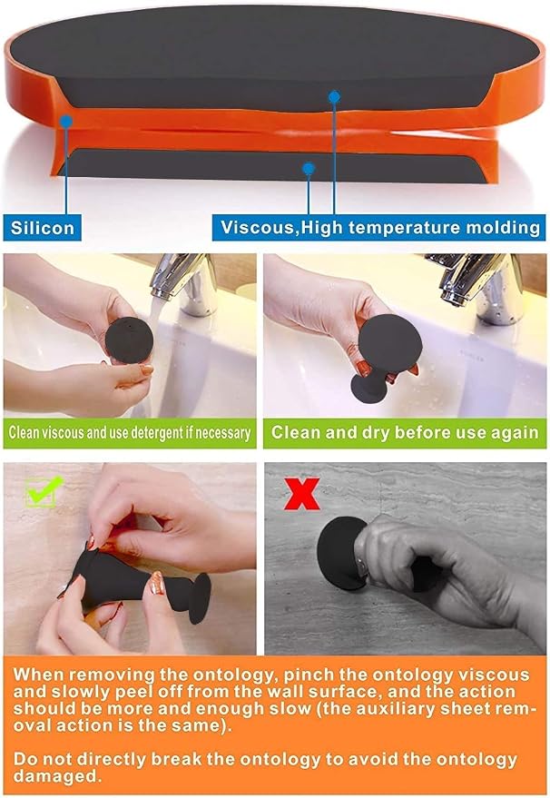 Door Stop, Silicone Magnetic Door Stop Holder Wall Mount Damage-Free - Image 6