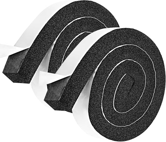 2 Rolls 1/2 Inch W 1/2 T Weather Stripping Air Conditioner Open Cell Foam Seal by YIJUHOU