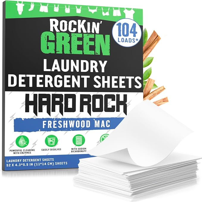 Rockin' Green Hard Rock Travel Laundry Detergent Sheets by RockinGreen