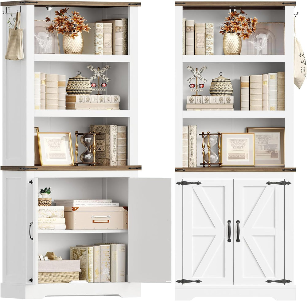 TEENFON 70.9in Tall Storage Cabinet with Adjustable Shelves, Kitchen Pantry C...