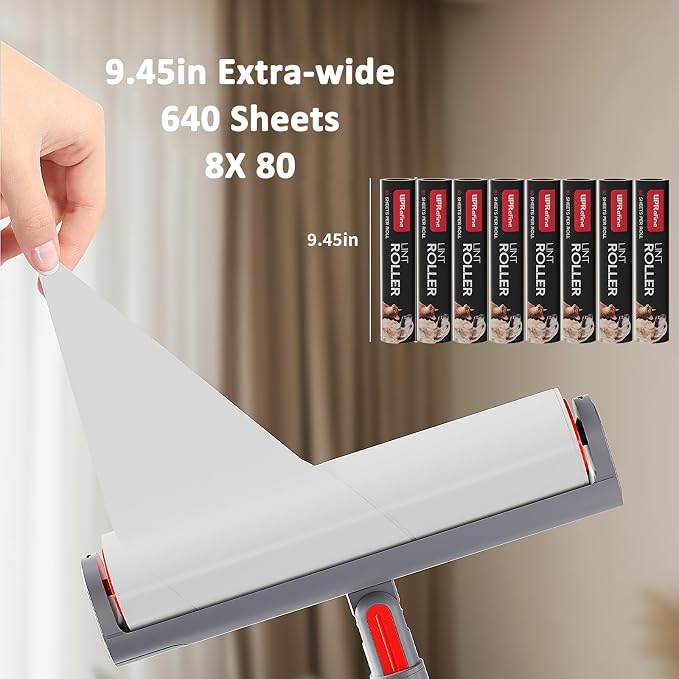 Large Lint Roller Refill 640 Sheets Value Set, Extra Sticky, Easy Tear - Image 3