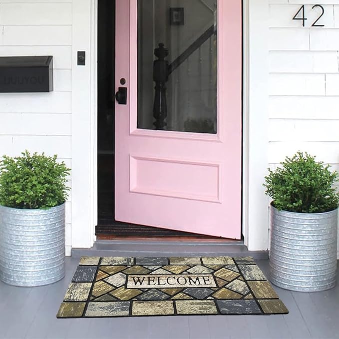 CHICHIC 18 x 30 Inch Square Welcome Door Mat Front Doormat Outdoors - Image 8