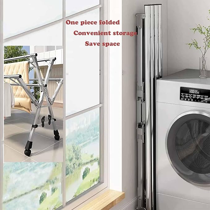 5Poles Clothes Drying Rack, Stainless Steel Laundry Rack - Image 5
