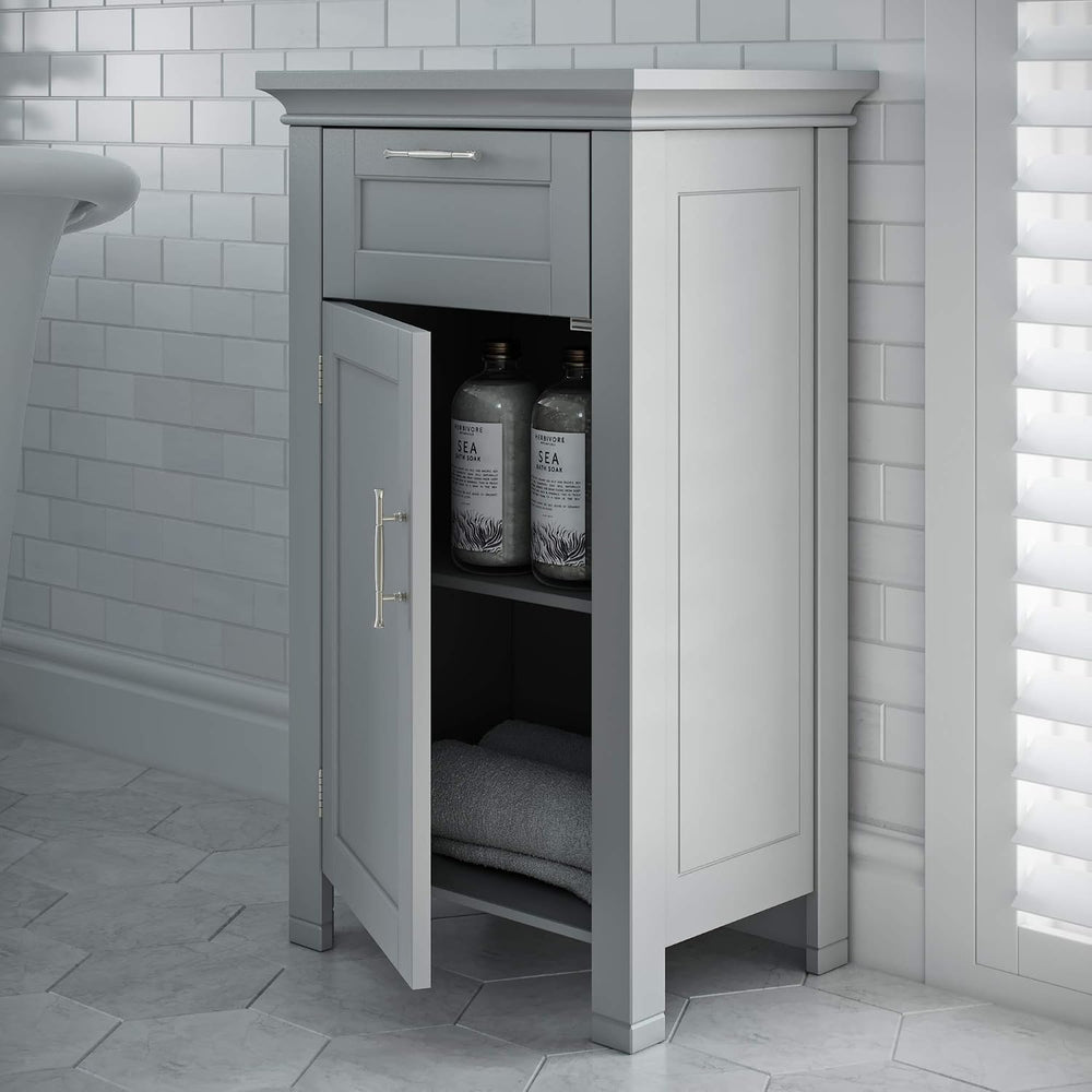 RiverRidge 06-076 Home Somerset Collection Single Door Floor Cabinet, Gray, N...