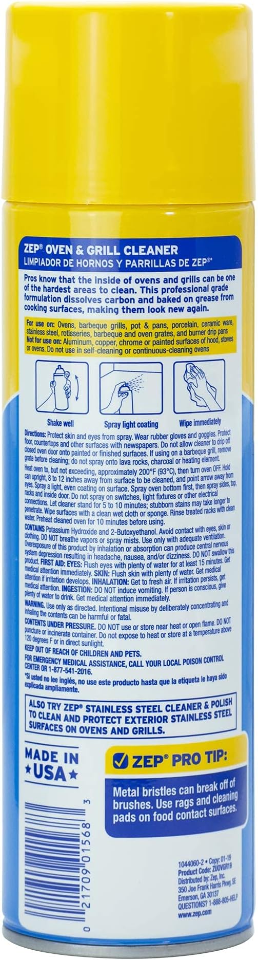 Zep ZUOVGR19 Heavy-Duty Oven and Grill Cleaner 19 Ounces - Image 2