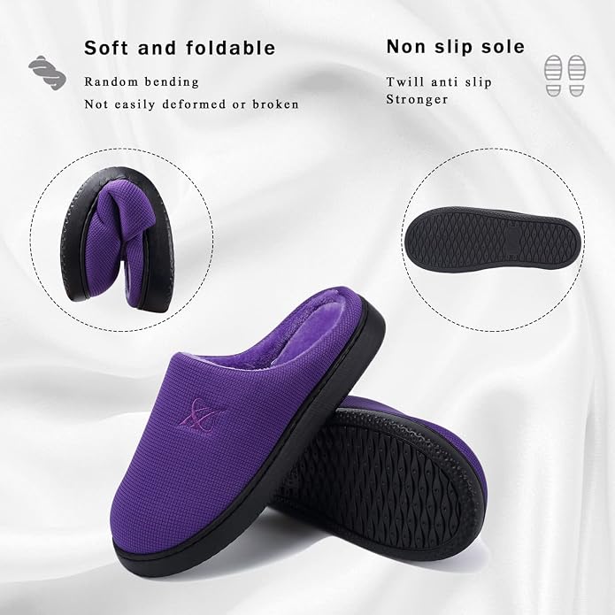 Memory Foam Slippers for Women's and Men's Casual House Shoes - Image 3