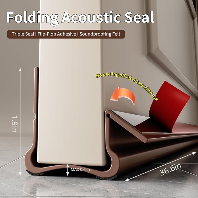 New Upgrade 36.6 inch Under Door Draft Stopper Free Cutting Length， - Image 2