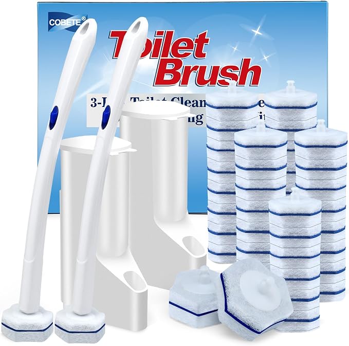 COBETE Disposable Toilet Brush Wand 2 Kit by COBETE