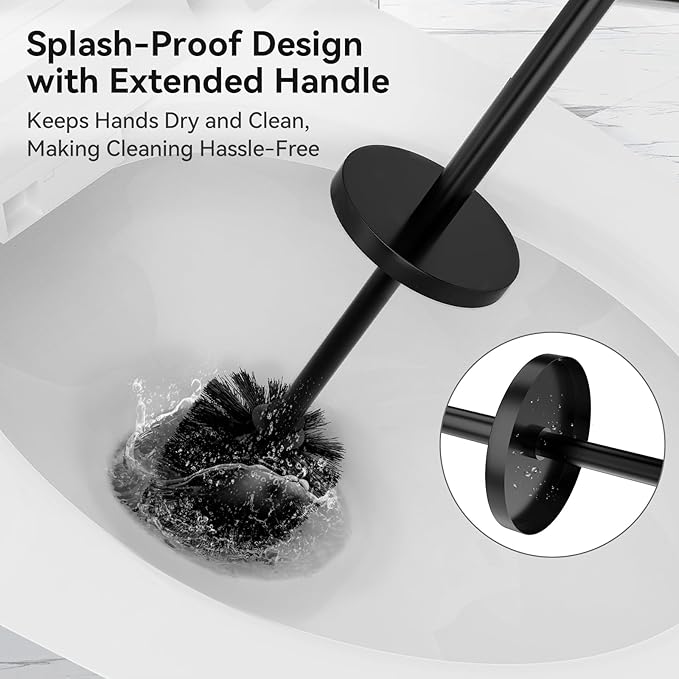 DOWRY Toilet Brush and Holder for Bathroom Storage Organization Deep Cleaning - Image 4