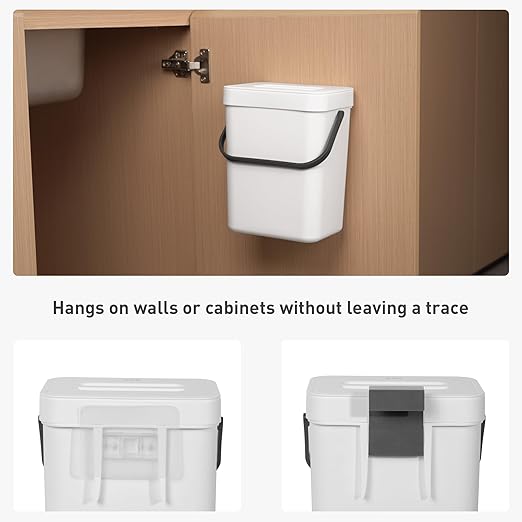 EKO Puro Mini Wall-Mounted Kitchen Trash Can - Image 7