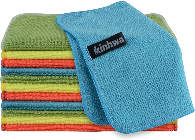 KinHwa Kitchen Washcloths for Dishes Absorbent Microfiber Dish Cloths Quick Dry by KinHwa