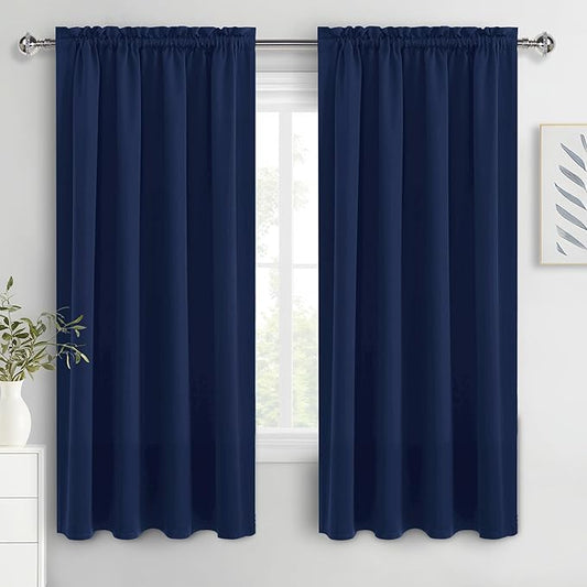 DWCN Navy Blue Blackout Curtains by DWCN