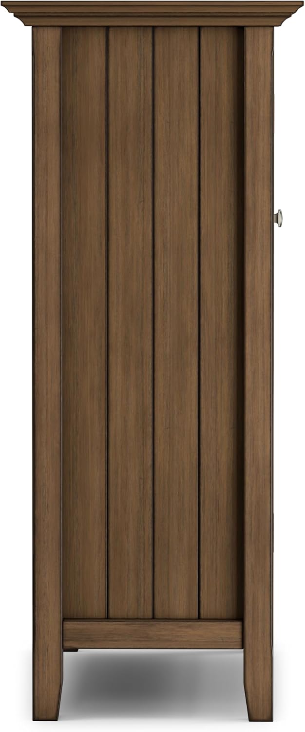 SIMPLIHOME Bedford 39" Solid Wood Cabinet in Rustic Natural Aged Brown