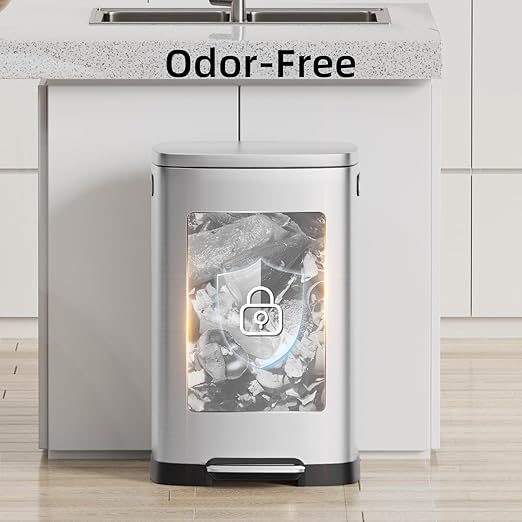 KUK 13 Gallon/50L Stainless Steel Kitchen Trash Can - Image 8