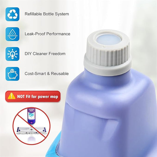 Refillable Bottle for Swiffer Wet Jet Mop - 500ml /17 FL OZ - Leak-Proof HDPE - Image 2