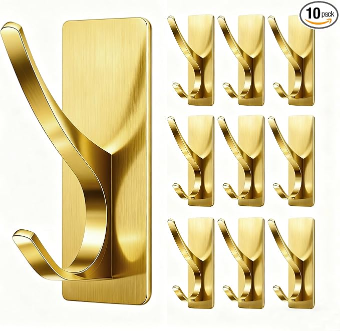 10 Pack Self Adhesive Coat Hooks by pickpiff