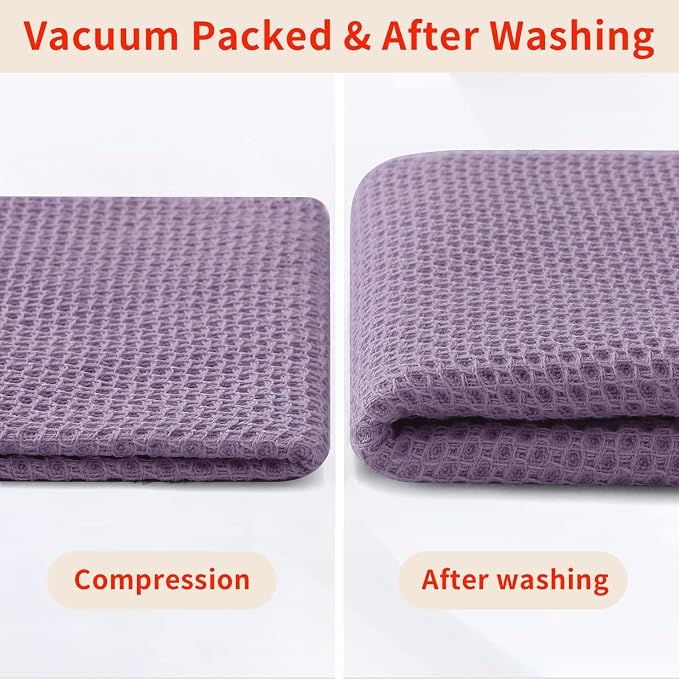 Homaxy 100% Cotton Waffle Weave Kitchen Dish Towels, Ultra Soft Absorbent Quick - Image 8