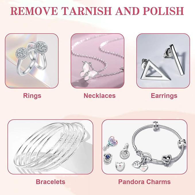 28 Pcs Jewelry Polishing Cloth for Sterling Silver Jewelry, Includes 40 Pcs - Image 4