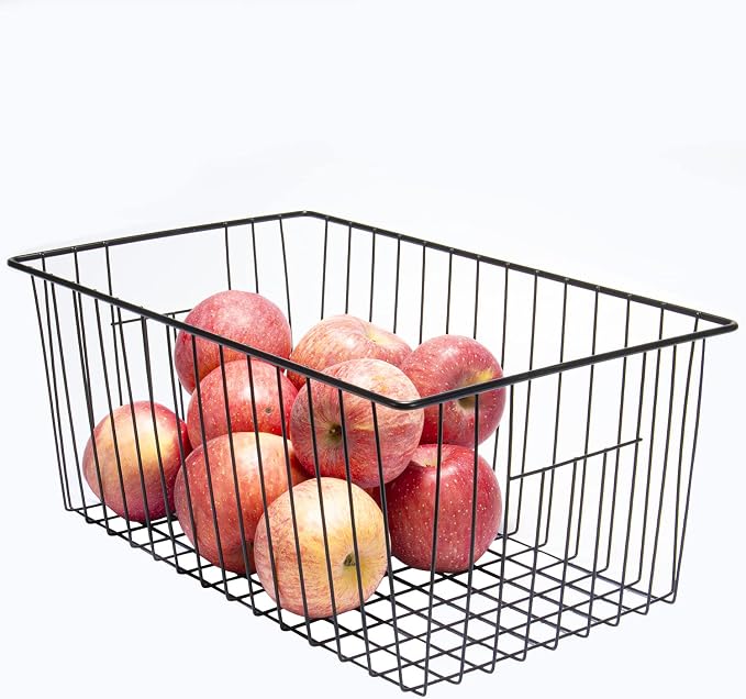 16inch Freezer Wire Storage Organizer Baskets, Household Refrigerator Bin - Image 2