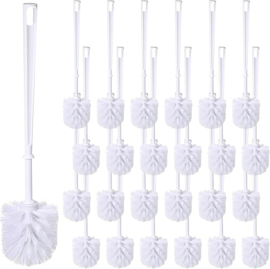 Mimorou 25 Pcs White Toilet Brush, Bathroom Toilet Bowl Brush, Soft Bristle by Mimorou