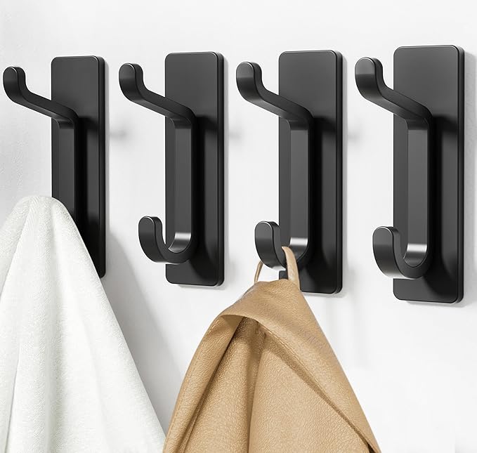 pickpiff 12 Pack Wall Hooks for Coat and Towel: 13LB Adhesive Door Hanger Stick - Image 2