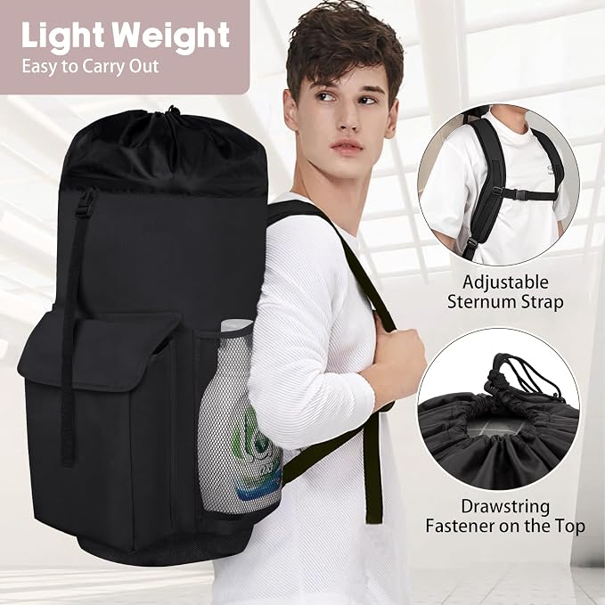 Laundry Backpack Bag, 132L Extra Large Heavy Duty Laundry Backpack - Image 7