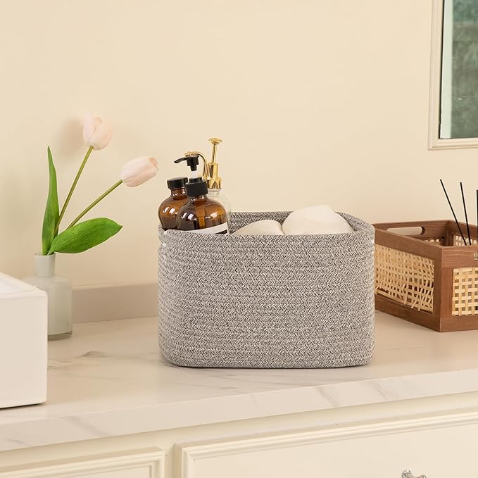 OIAHOMY 4 Pack Storage Baskets for Organizing, Cube Storage Bins for Shelves - Image 5