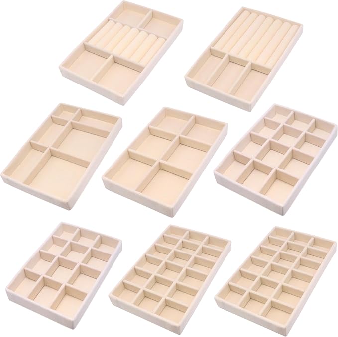 Jewelry Organizer Drawer 8 Set Jewelry Boxes Velvet Jewelry Drawer Organizer by 7COLORSKY