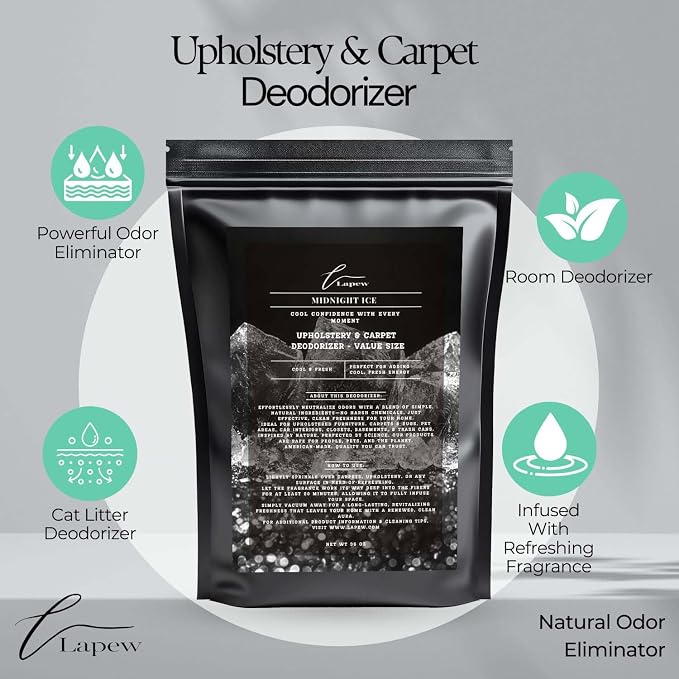 Midnight Ice Carpet Freshener Powder Refill 36 oz | Powerful Odor Eliminator - Image 3