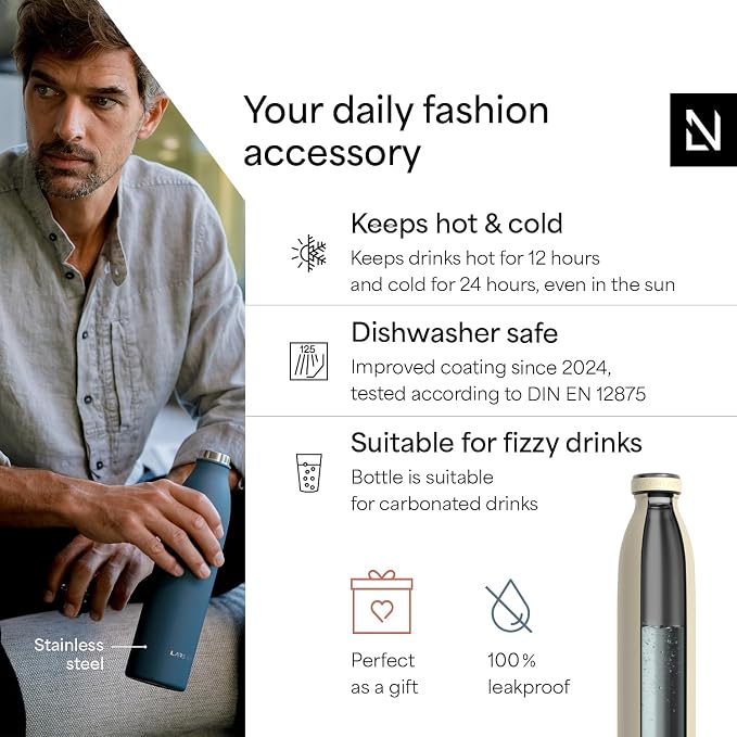 LARS NYSØM Stainless Steel Insulated Water Bottle 12oz 17oz 25oz 34oz 51oz | - Image 2