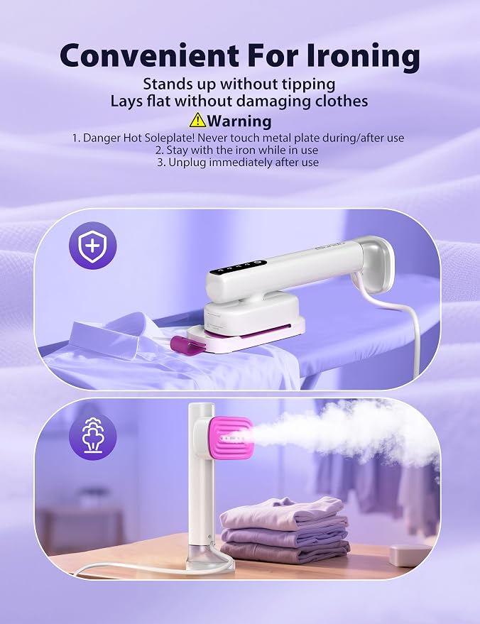 Sundu Steamer for Clothes, 15s Fast Heat-up Handheld Garment Steamer, 35mins - Image 6