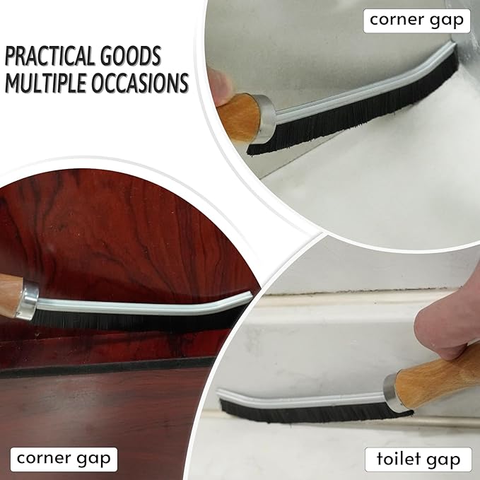 Crevice Cleaning Brush, Hard Bristle Grout Brush Gap Cleaner Tool - Image 5