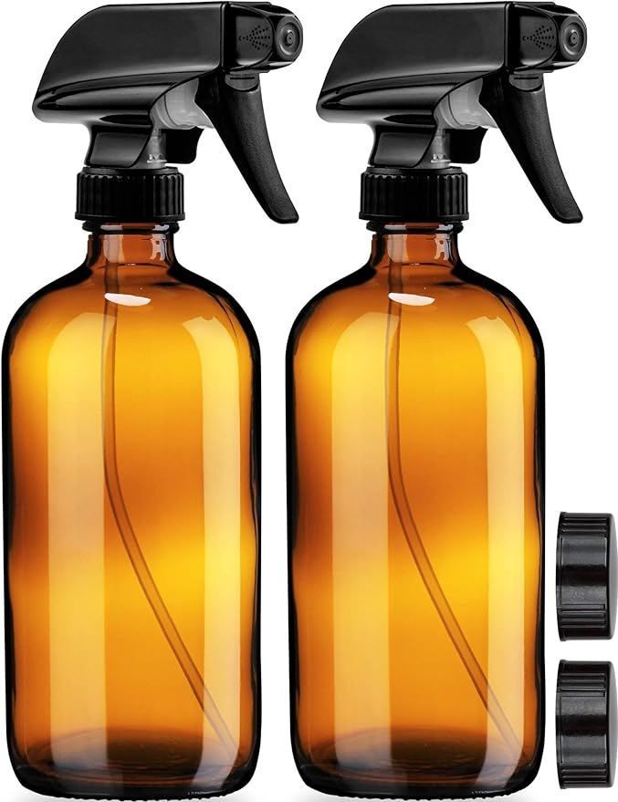 Sally's Organics Empty Amber Glass Spray Bottles by SallysOrganics