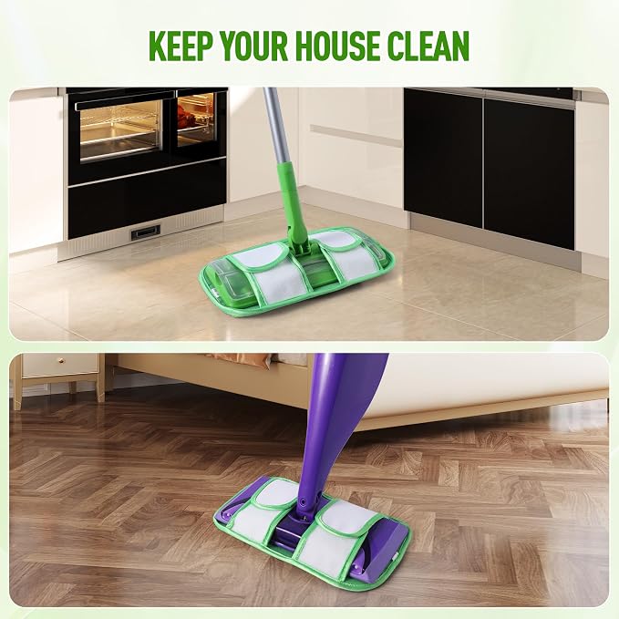 6 Pack Reusable Mop Pads for Swiffer WetJet Sweeper Mops, Microfiber Washable - Image 4