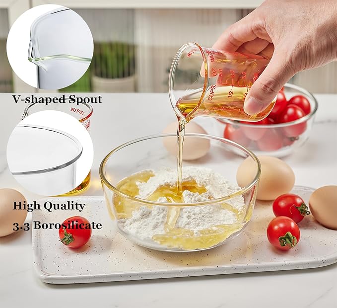 High Borosilicate Glass Measuring Cup-V-Shaped Spout，Glass Measuring Beaker - Image 2