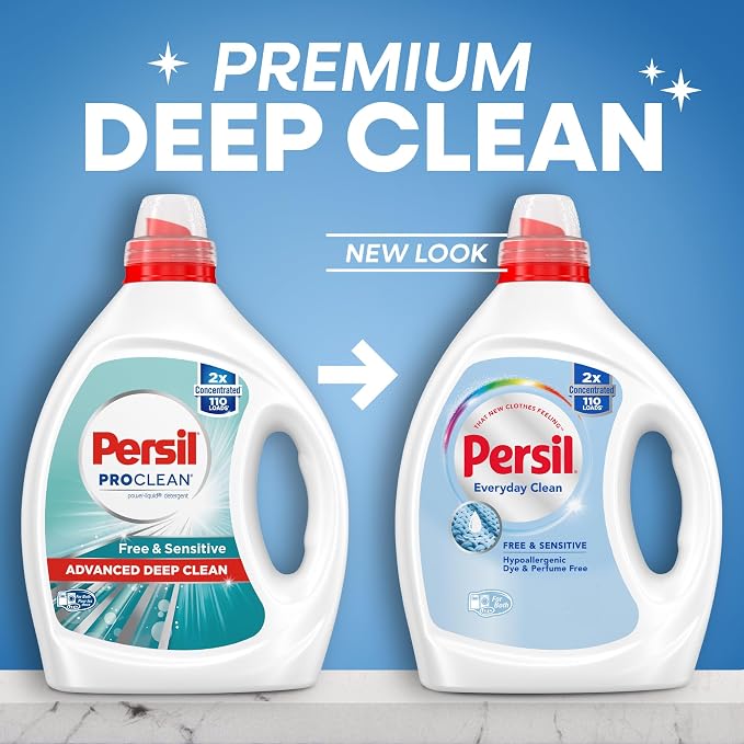 Persil Free & Sensitive Liquid Laundry Detergent, Unscented and Hypoallergenic - Image 3