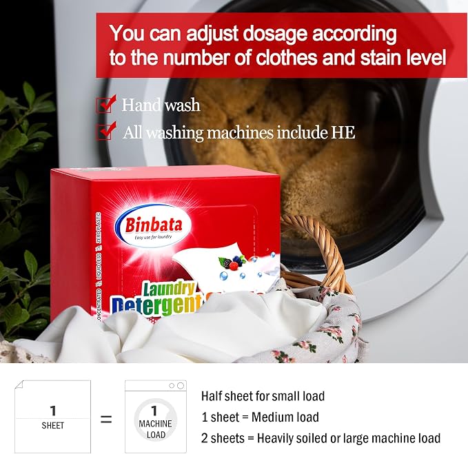 Laundry Detergent Sheets, Biodegradable Plastic Free Liquidless Laundry Sheets - Image 4
