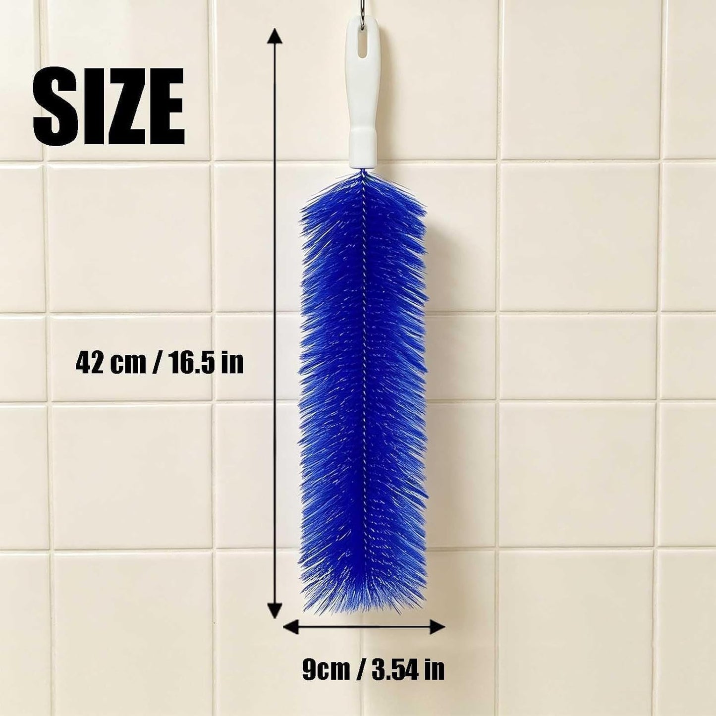 Bendable Microfiber Head, Reusable Dust Remover, 90° Flexible Ceiling & Fan Dust Magnet, Fan Cleaning Brush, Multi-Purpose Dust Removal Brush (2pcs-Blue)