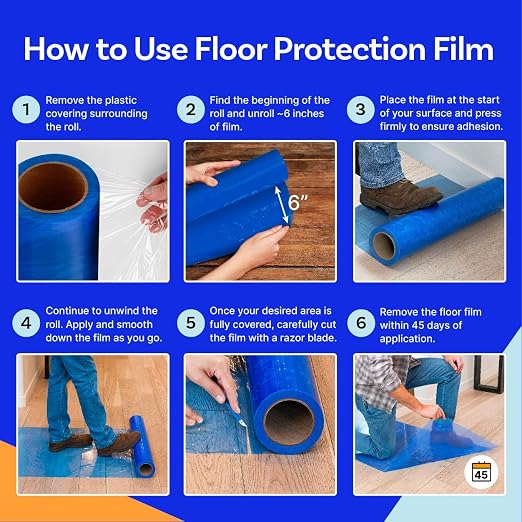 Floor Protection Film, Made in USA, Painting and Construction, Temporary - Image 6