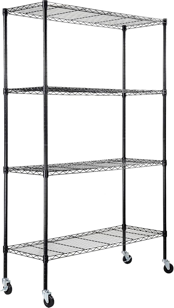 VEVOR Storage Shelving Unit, 4-Tier Adjustable Storage Shelves, Metal Shelves by VEVOR