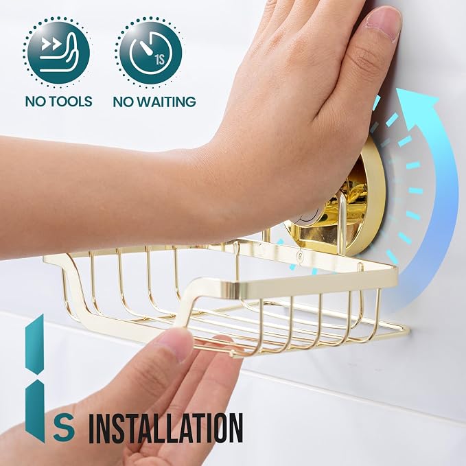 TAILI Soap Holder Bar Dish Suction Cup, Bar Shampoo Rack - Image 2