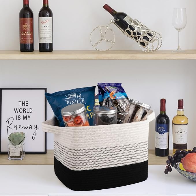 Storage Baskets for Organizing, Woven Baskets for Shelves, Rectangle Decorative - Image 7