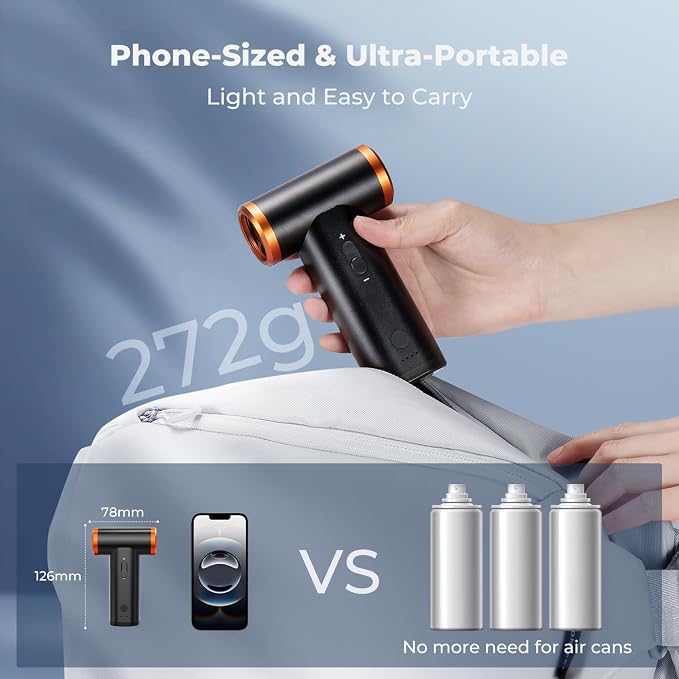 K&F Concept Electric Compressed Air Duster|300000RPM Vacuum Cleaner|3 Gear - Image 8