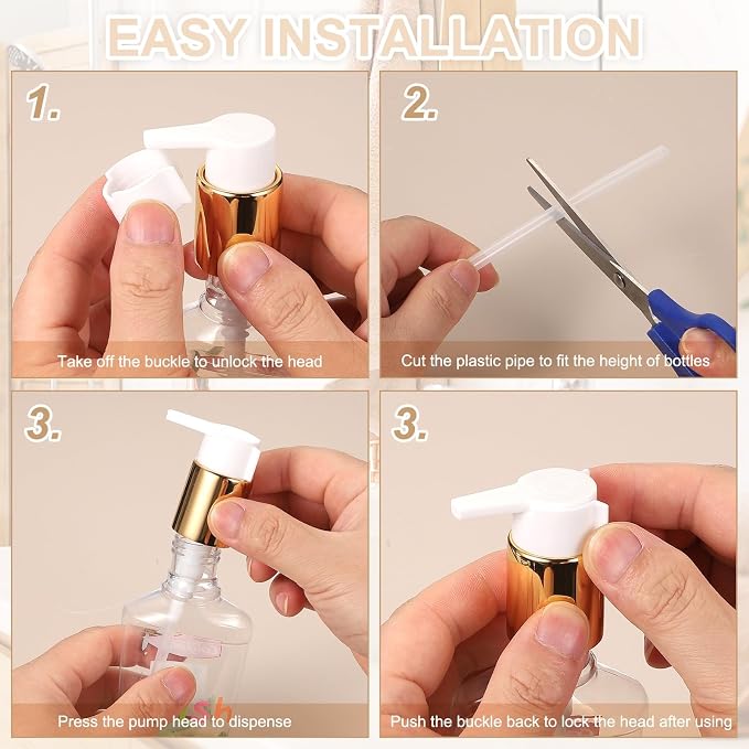 uxcell 2 Pcs Soap Dispenser Pump Heads, Hand Soap Dispensers Top Pumps - Image 5