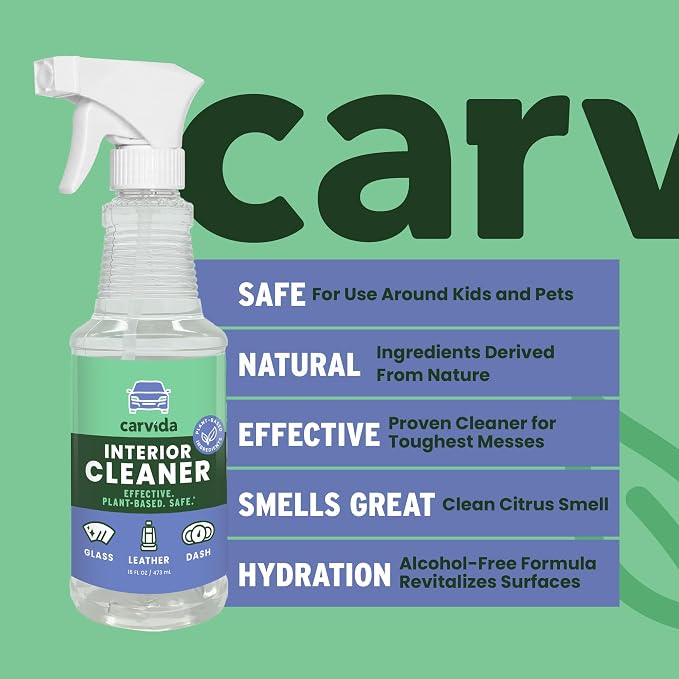 Interior Cleaner, All-Purpose Car Cleaning Spray, Natural Grapefruit Scent - Image 2