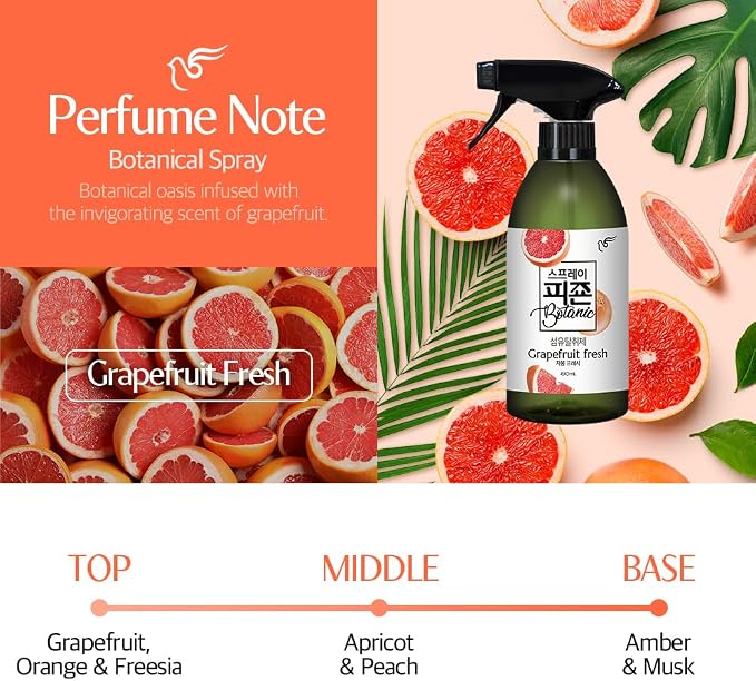 PIGEON Fabric Refresher, Grapefruit & Peach, Odor Eliminator - Image 2